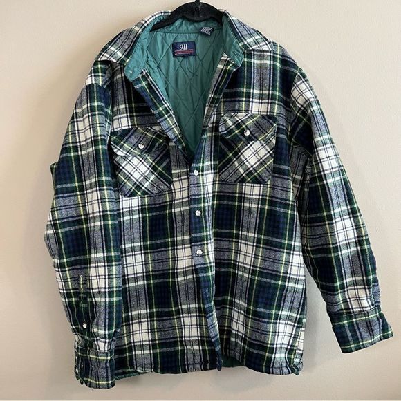 911 Sportswear Other - ✨ 911 Sportswear Men’s Navy Blue Green Shacket Jacket Large